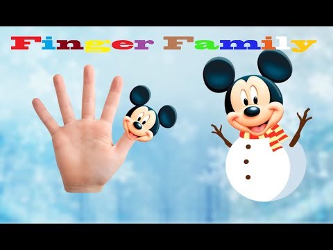 Mickey Mouse Snowman Finger Family Song |  Mickey Mouse Clubhouse Nursery Rhymes Songs for Kids