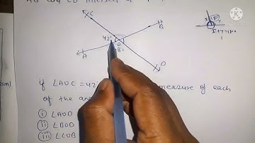 In the given figure, two straight lines AB and CD interest at a point O .if angle AOC = 42° , find..