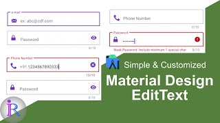 Material Design EditText in Android | Customized TextInputLayout | Android Programming Basics screenshot 1