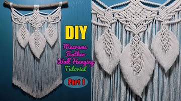 DIY Macrame Feathers Wall Hanging Tutorial | Macrame Design & Tutorial by LIT decor (Part 1)