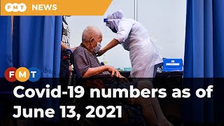 Covid-19 numbers as of June 13, 2021