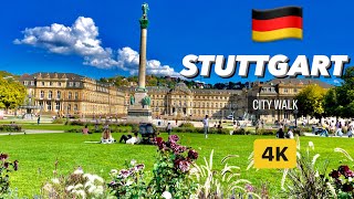 STUTTGART CITY WALK, GERMANY, 4K, 60 FPS, UHD / DEUTSCHLAND