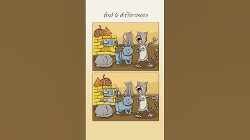 Find 6 Differences!!! Brain Challenge!!! #fun #game #challenge #puzzle #shortvideo #shorts