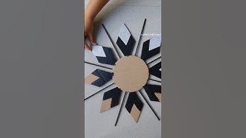Diy Cardboard Wall Hanging | Cardboard Craft #shorts #diy #wallhanging