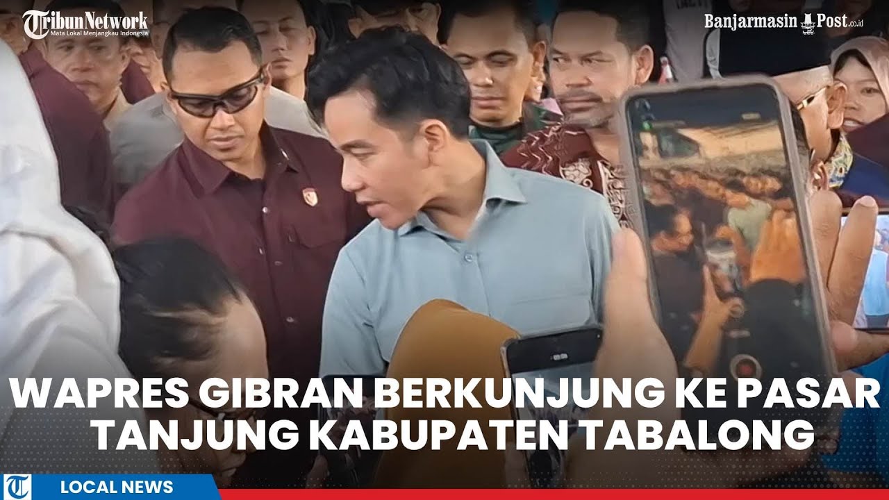 Disambut Antusias Warga dan Pedagang, Wapres Gibran Kunjungi Pasar Rakyat Tanjung Tabalong