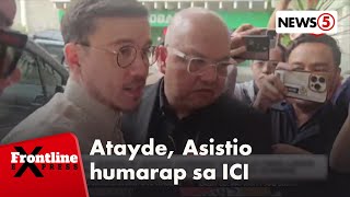 Reps. Arjo Atayde, Dean Asistio, Humarap Sa Ici Kaugnay Sa Flood Control Scam Frontline Express