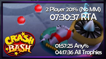 Crash Bash 2 Player 201% Speedrun (No MM) w/ @pantabuggle  - 07:30:37 RTA [PS1ᴇᴍᴜ]