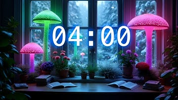 4 Minute Timer | Relaxing Music | Conservatory Fantastic Snow Timer