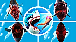 HUNGRY SHARK WORLD - ALL OLD SHARKS ENTRANCES