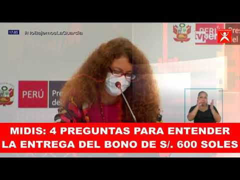 BONO 600 SOLES: 4 Preguntas Para Entender la Entrega del Bono - MIDIS