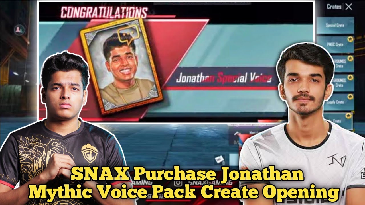 Snax Purchase Jonathan Mythic Voice Pack | Snax Create Opening Mythic ...