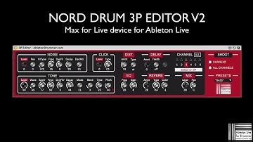 Nord Drum 3P Editor V2 - Max for Live device for Ableton Live - SET-UP WALK THROUGH