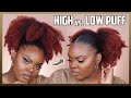 HOW TO: High vs. Low Puff on 4C Natural Hair! EASY HAIRSTYLE FOR ANY LENGTH | JOYNAVON