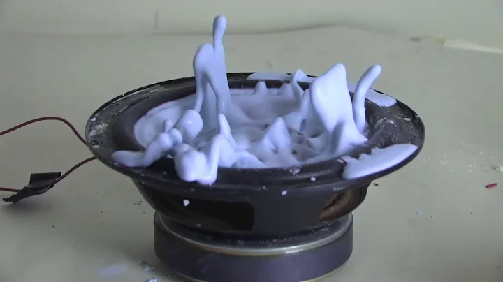 Non Newtonian Fluid on a Speaker Cone