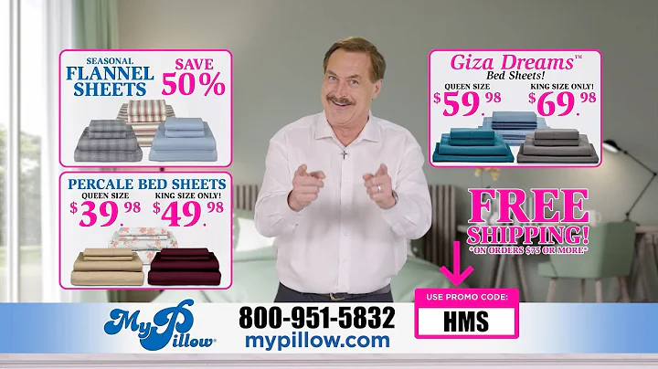 MyPillow - Giza Percale Flannel - (800) 951-5832 - Promo Code "HMS" Overcomers.TV