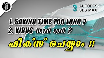 How to fix 2 common errors in 3dsmax  | Malayalam Tutorial