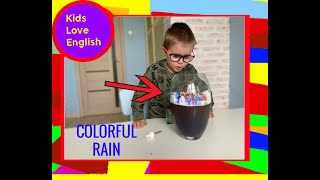 English for kids. Английский для детей. Проводим опыты и учим язык. Lesson: Colorful rain! screenshot 5