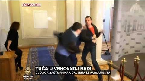 Tuča u ukrajinskom parlamentu