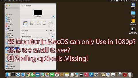 Panic! [FIX] 4K Monitor can only be used as 1080p, UI Display Scaling option is missing in MacOS.