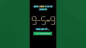 Brain Test - 99% Fail This 1-Stick Equation Puzzle! 🤯 #shorts #braintest #IQTest