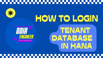 How to login to Tenant DB in HANA | INDEX SERVER | Ports in HANA | SAPBASIS | HANA @odia_engineer