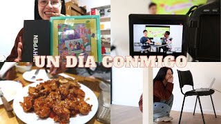 vlog 💫 un día con amigos, comida coreana, grabando un programa, helado y merch kpop