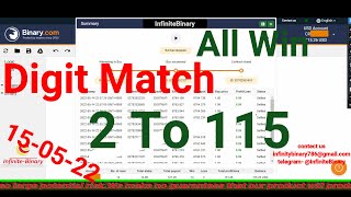 Binary Bot Digit Match || Binary.com || BinaryBot || Deriv.com || 15-05-22