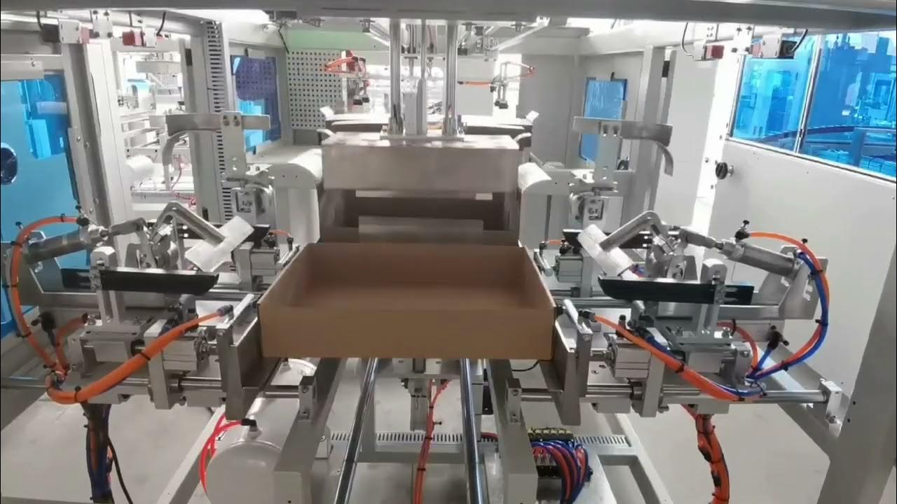 Custom cardboard box forming machine. YouTube