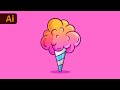 Adobe Illustrator Tutorial - Learn to Create Cotton Candy Vector Illustration