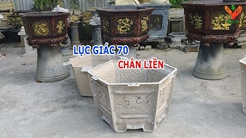 Khuôn chậu lục giác 70 composite chân liền | Khuôn Tổng Hợp