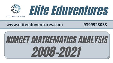 Nimcet 2008-2021 Mathematics Analysis Topic v/s Year Wise #nimcet #nimcet2022
