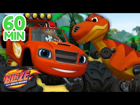 60 Minutes of Dino Fun! 🦖 w/ Blaze! | Blaze and the Monster Machines