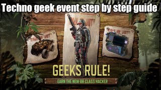 Call of duty mobile technogeek event guide | use cd machine in downtown , run over & kill 2 enemies