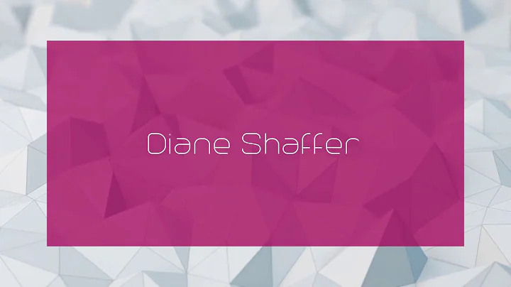 Diane Shaffer - appearance