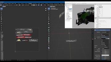 LS22 | Decals aus einer Grafik mit Blender zuordnen und im GE auf einen Traktor kleben ..