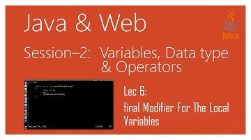 Modifiers In Java | final Modifier For The Local Variables in Java