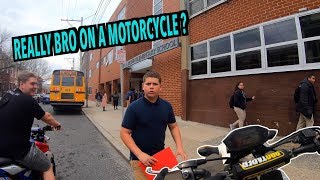 PICKING MY LITTLE BROTHER UP FROM SCHOOL ON MOTORCYCLES