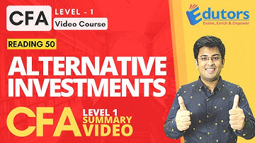 CFA Level 1 - Summary Video (2020) | Alternative Investments (Part 1) | Hindi