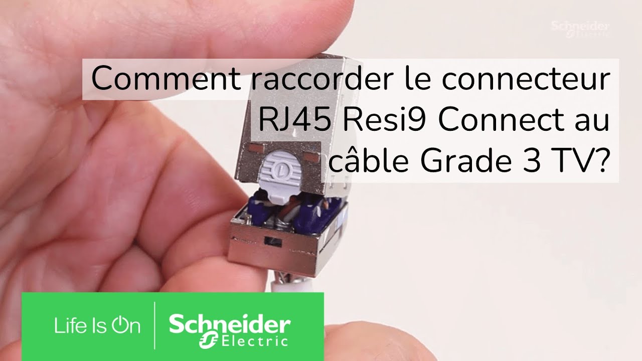 Comment raccorder le connecteur RJ45 Resi9 Connect au câble Grade