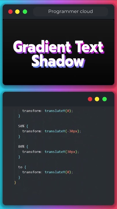 🌈🌄 Create Gradient Text Shadow Effect with HTML & CSS - YouTube