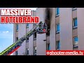 🔥  MASSIVER HOTELBRAND  🔥 | 🚒  Feuerwehren im Großeinsatz mit 2 Drehleitern  🚒