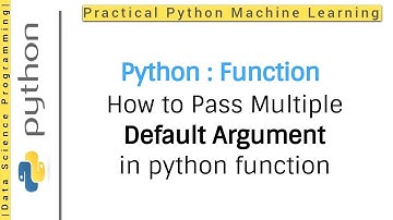 Python Tutorial 6 - Function | How to Pass multiple default argument in python function