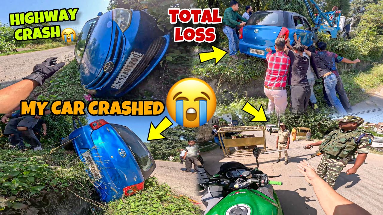 Total Loss😭 My Family Car | CRASHH hogaya Jammu wapis aata time😭💔 Preparation for Ladakh Ride