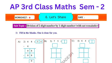 AP 3rd Class maths workbook sem - 2 | Let