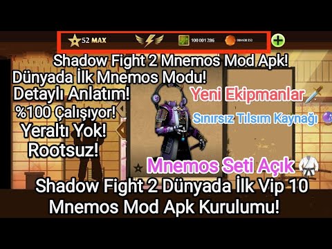 Shadow Fight 2 Dünyada İlk Vip 10 Mnemos Mod Apk Kurulumu! %100 Çalışıyor!