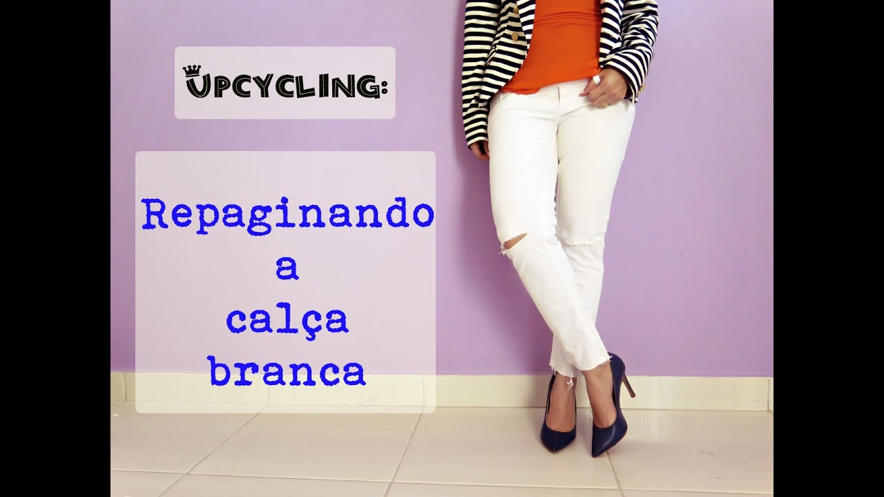 customizar calça jeans branca