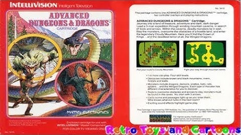 Advanced Dungeons & Dragons Cloudy Mountain Intellivision Commercial Retro Toys and Cartoons
