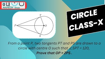 In the given figure, from a point P, two tangents PT and PS are drawn to a cir Prove that OP = 2PS .