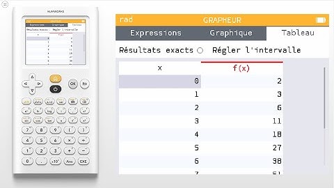 Obtenir le tableau de valeurs d
