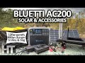 BLUETTI 120w Solar Panel AC200 AC200P Accessories Review | Fast Charger | Cables | Trolley